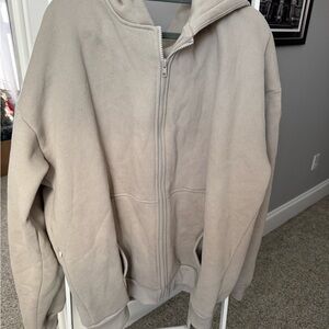 Comfrt Travel Khaki Zip-Up Hoodie